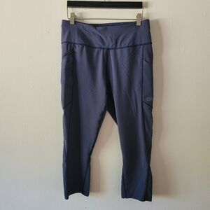 Outdoor Research Womens Small Cropped Navy Leggings Pant Zippered Pocket Stretch